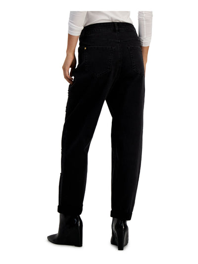 INC DENIM Womens Black Zippered Pocketed High Waist Jeans 8\29