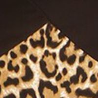 MICHAEL KORS Womens Beige Zippered Unlined Animal Print Flutter Sleeve V Neck Above The Knee Fit + Flare Dress