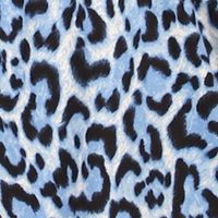 MICHAEL KORS Womens Blue Animal Print 3/4 Sleeve Scoop Neck T-Shirt