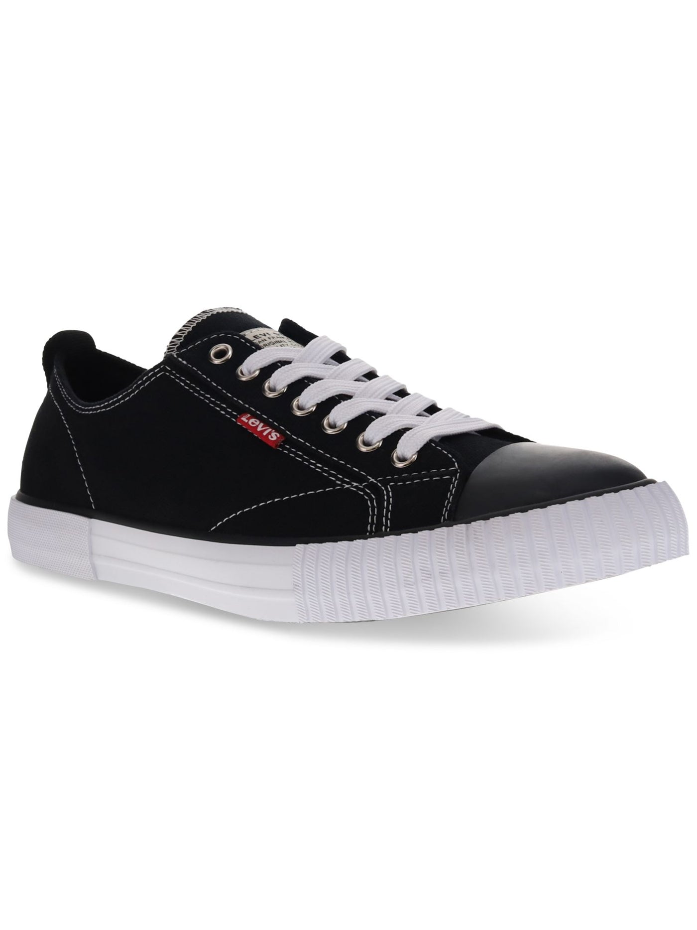 LEVI'S Mens Navy Removable Insole Cushioned Anikin Round Toe Lace-Up Sneakers Shoes 7