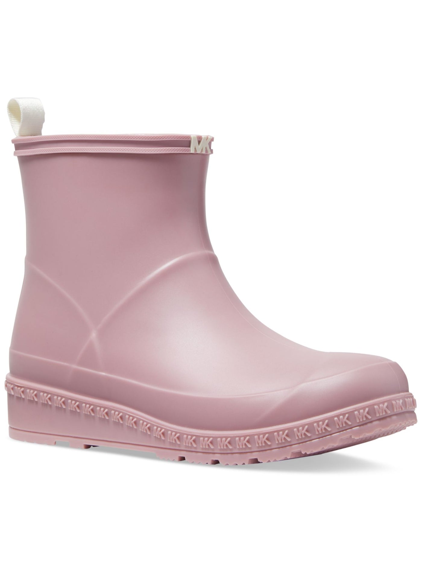 MICHAEL MICHAEL KORS Womens Pink Back Pull-Tab Padded Waterproof Mac Round Toe Wedge Rain Boots 9