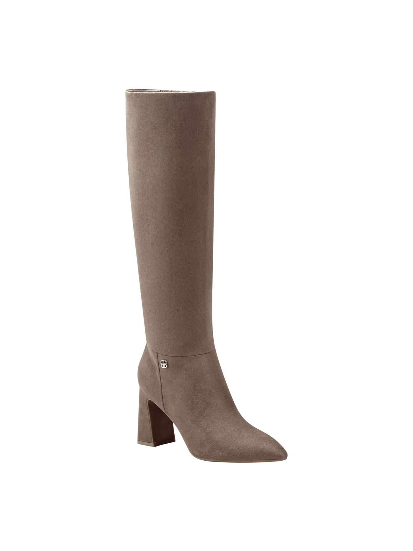 BANDOLINO Womens Beige Goring Padded Kyla Pointed Toe Sculpted Heel Zip-Up Dress Boots 6.5 M