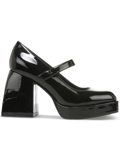 BAR III Womens Black Mary Jane Comfort Nexie Square Toe Flare Slip On Pumps Shoes 5 M