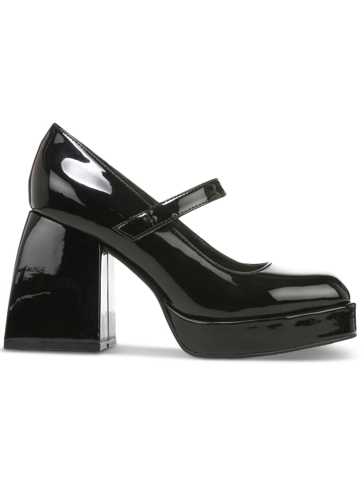BAR III Womens Black Mary Jane Comfort Nexie Square Toe Flare Slip On Pumps Shoes 11 M