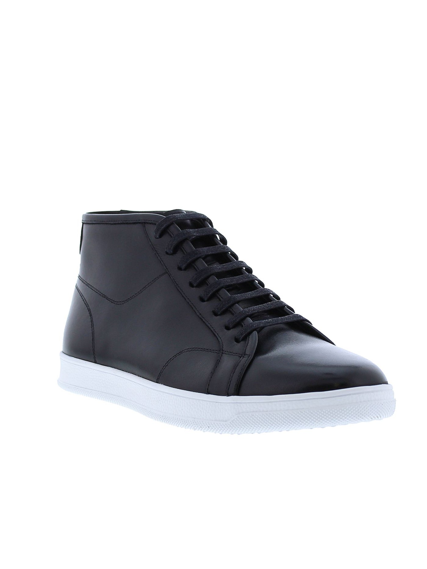 ENGLISH LAUNDRY Mens Black Padded Eros Round Toe Platform Lace-Up Leather Sneakers Shoes 12