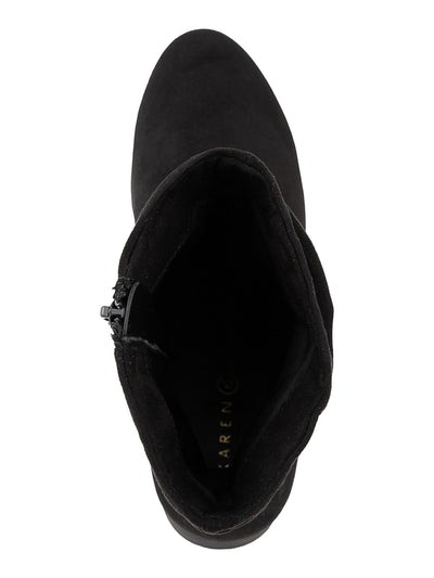KAREN SCOTT Womens Black Buckle Accent Comfort Clarett Round Toe Block Heel Zip-Up Slouch Boot 11 M