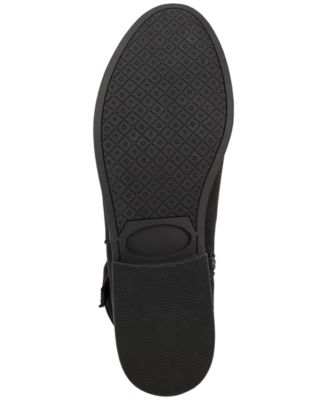 KAREN SCOTT Womens Black Buckle Accent Comfort Clarett Round Toe Block Heel Zip-Up Slouch Boot M