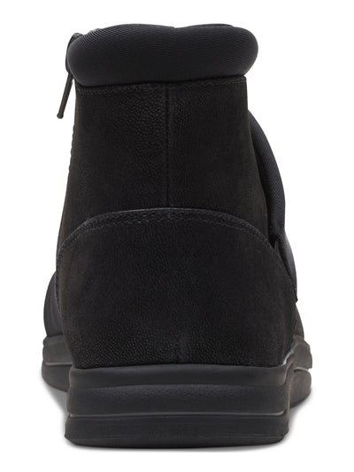 CLOUD STEPPERS BY CLARKS Womens Black Ruched Impact Absorption Cushioned Removable Insole Breeze Dusk Round Toe Zip-Up Booties 11 M