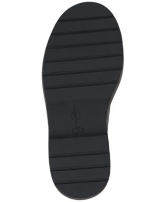 JESSICA SIMPSON Womens Black 1-1/2" Platform Lace Up Pull Tab Padded Imelda Round Toe Platform Zip-Up Combat Boots M