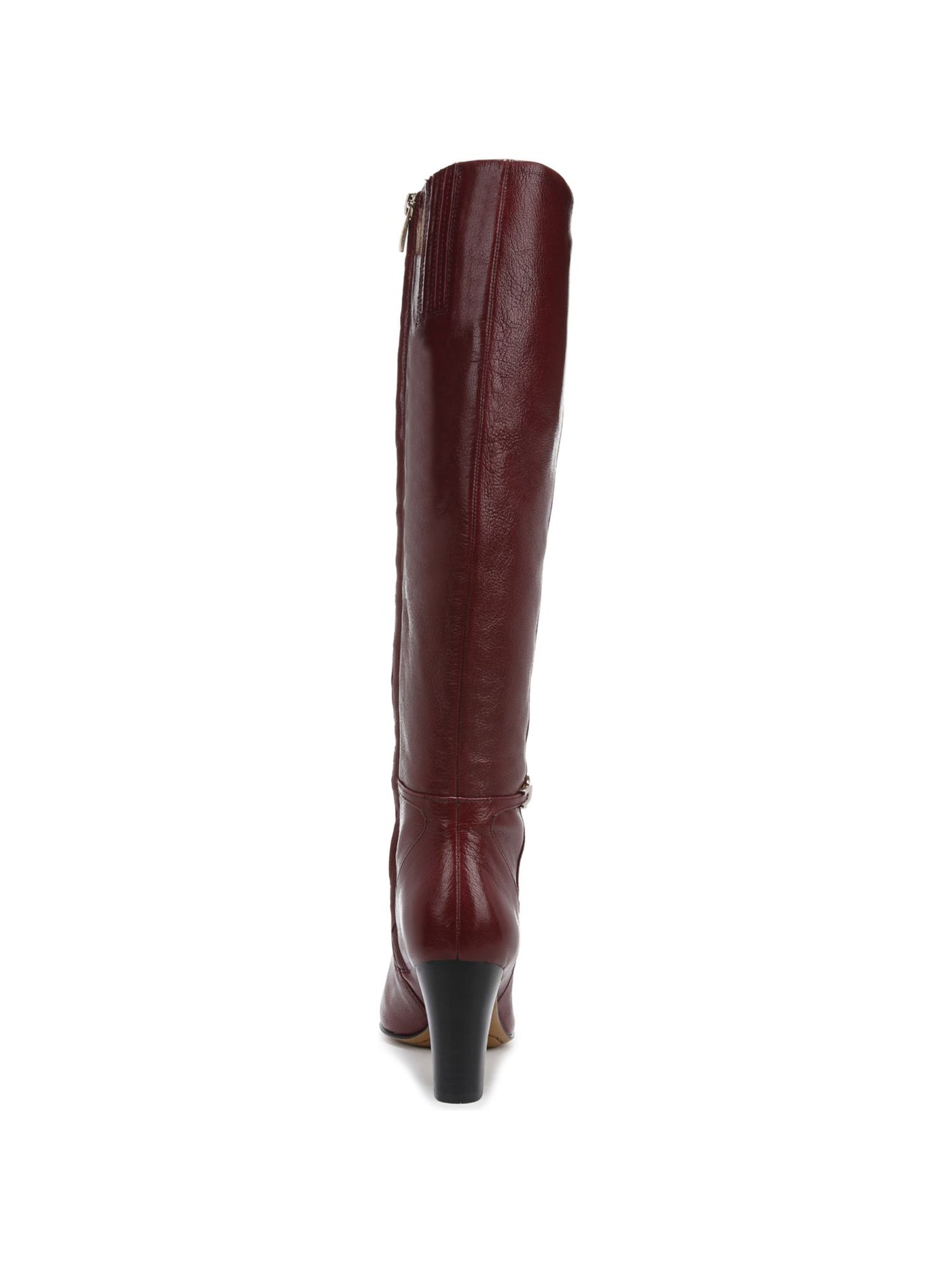 FRANCO SARTO Womens Brown Comfort Palermo Almond Toe Block Heel Zip-Up Leather Dress Boots 6 M