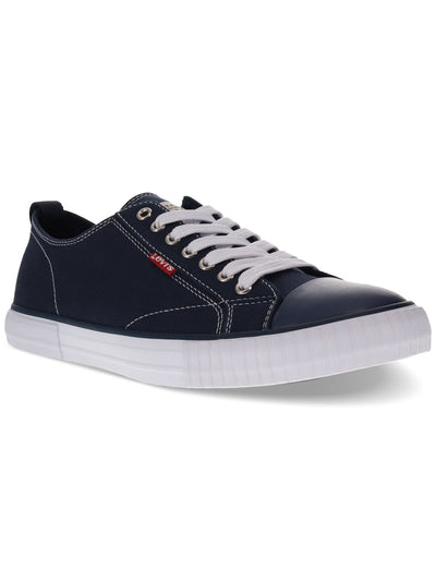 LEVI'S Mens Navy Removable Insole Cushioned Anikin Round Toe Lace-Up Sneakers Shoes 8 M