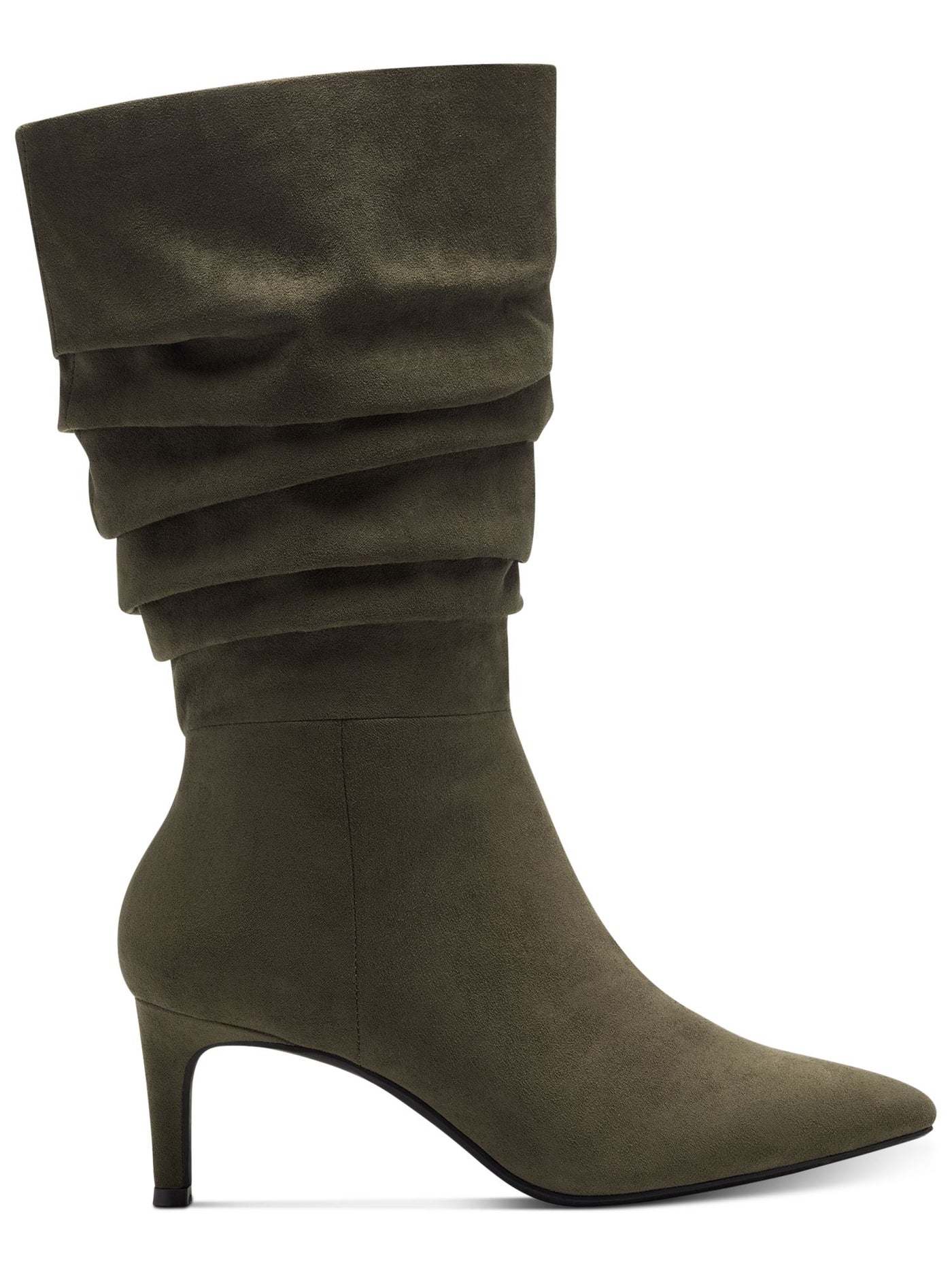 ALFANI Womens Olive Green Padded Lissa Pointed Toe Stiletto Zip-Up Slouch Boot 8.5 M