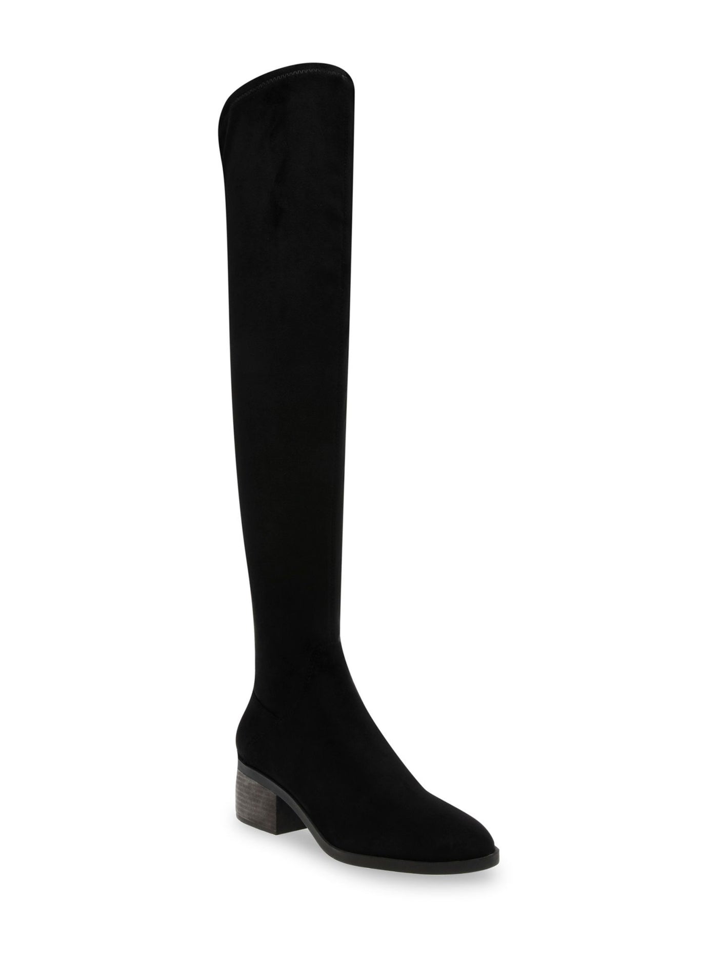 ANNE KLEIN Womens Black Padded Ainsley Almond Toe Block Heel Zip-Up Heeled Boots 5 M
