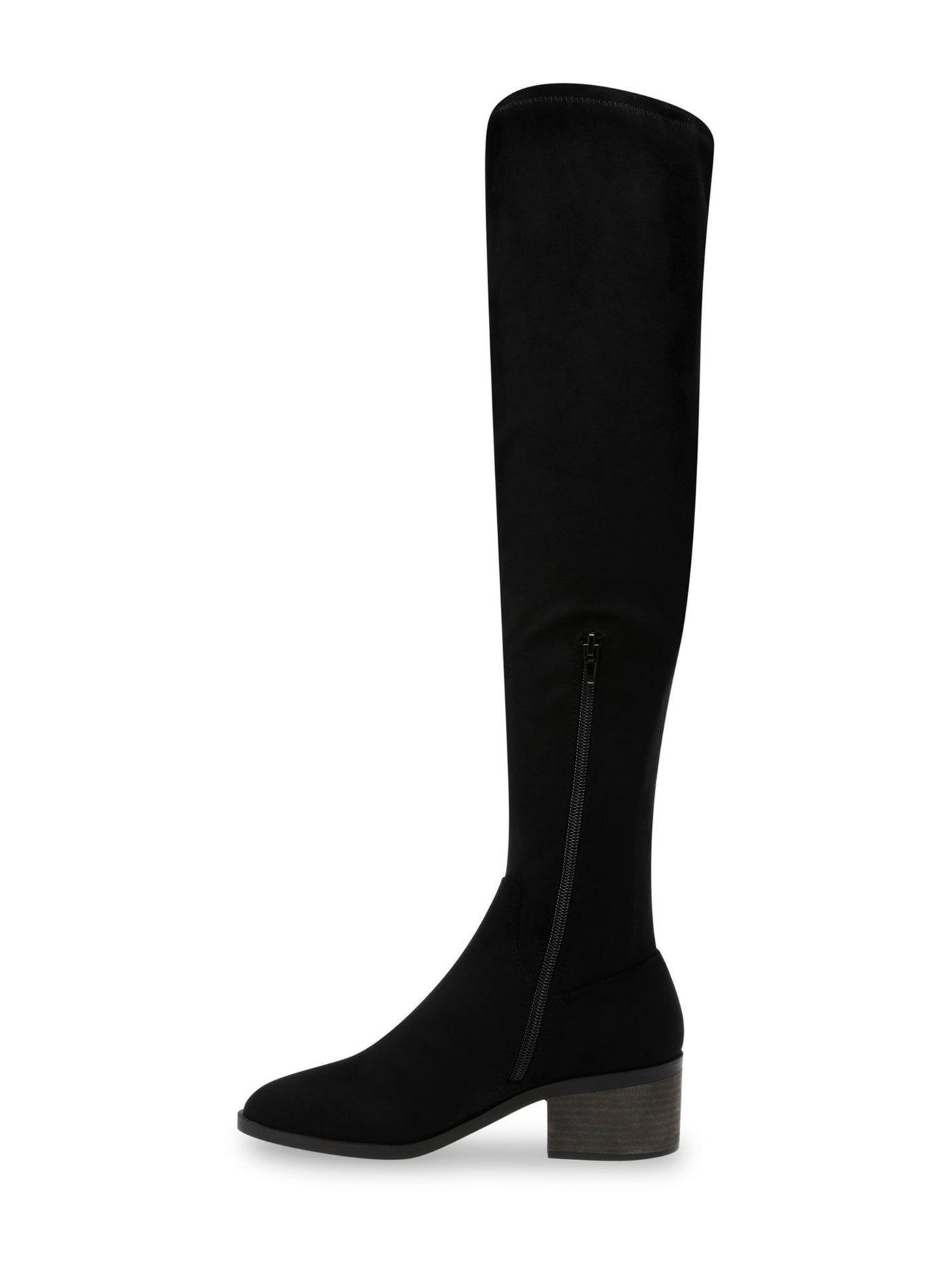 ANNE KLEIN Womens Black Padded Ainsley Almond Toe Block Heel Zip-Up Heeled Boots 5 M