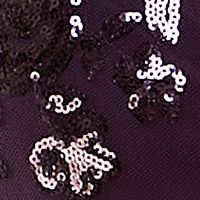 SPEECHLESS Womens Purple Sequined Zippered Slit Floral Spaghetti Strap Surplice Neckline Mini Party Body Con Dress