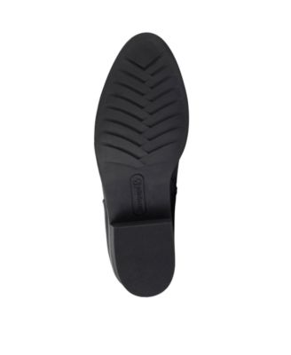 BARETRAPS Womens Black Buckled Strap Goring Padded Marconi Almond Toe Block Heel Zip-Up Booties M