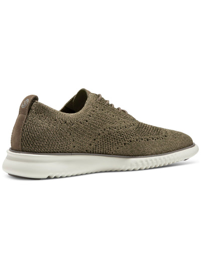 COLE HAAN Mens Green Perforated Cushioned Stitchlite Round Toe Lace-Up Oxford Shoes 11 M