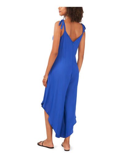 VINCE CAMUTO Womens Zippered Sleeveless V Neck Wide Leg Jumpsuit