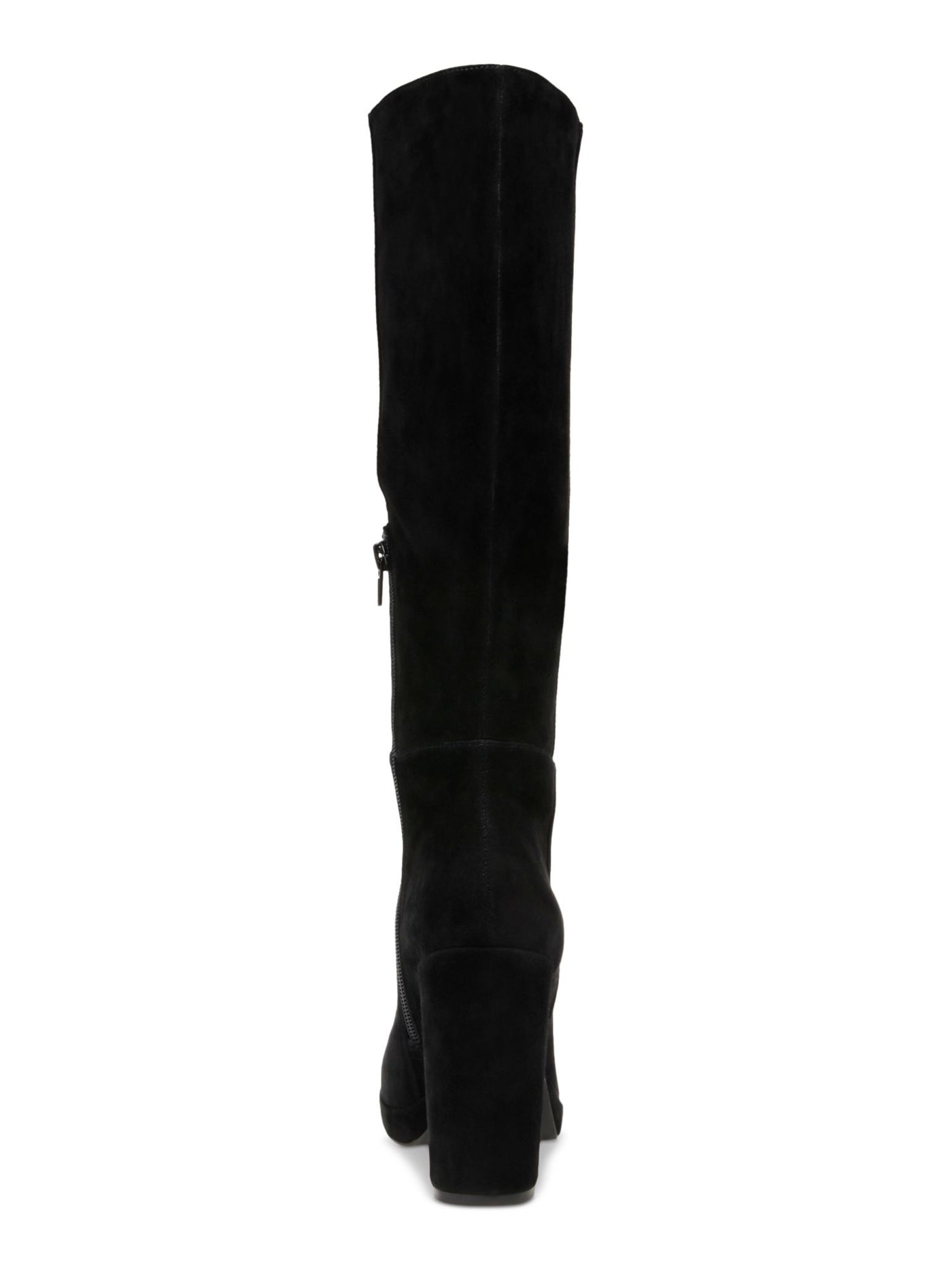 STEVE MADDEN Womens Black Comfort Marcello Round Toe Block Heel Zip-Up Leather Dress Boots 10 M
