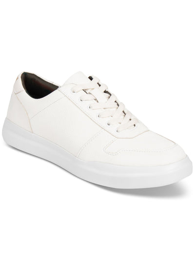 REACTION KENNETH COLE Mens White Padded Collar And Tongue Cushioned Slip Resistant Ready Round Toe Lace-Up Sneakers Shoes 9 M