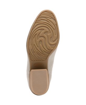 DR SCHOLLS ORIGINAL COLLECTION Womens Ivory Anti-Odor Padded Goring Arch Support Libra Almond Toe Stacked Heel Slip On Leather Shootie M