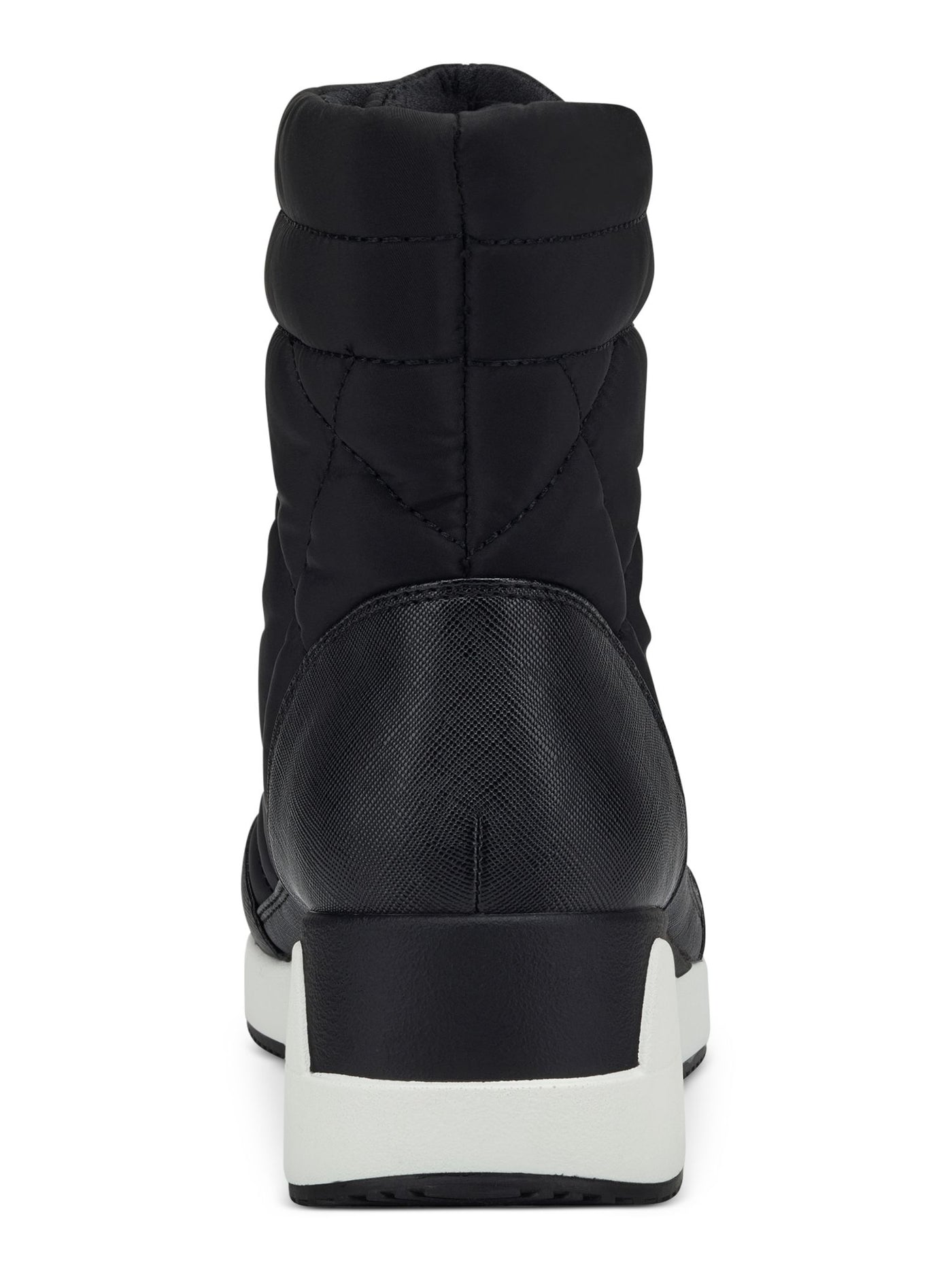 ALFANI Womens Black Mixed Media Cushioned Whitnee Round Toe Wedge Zip-Up Sneakers Shoes 6.5 M