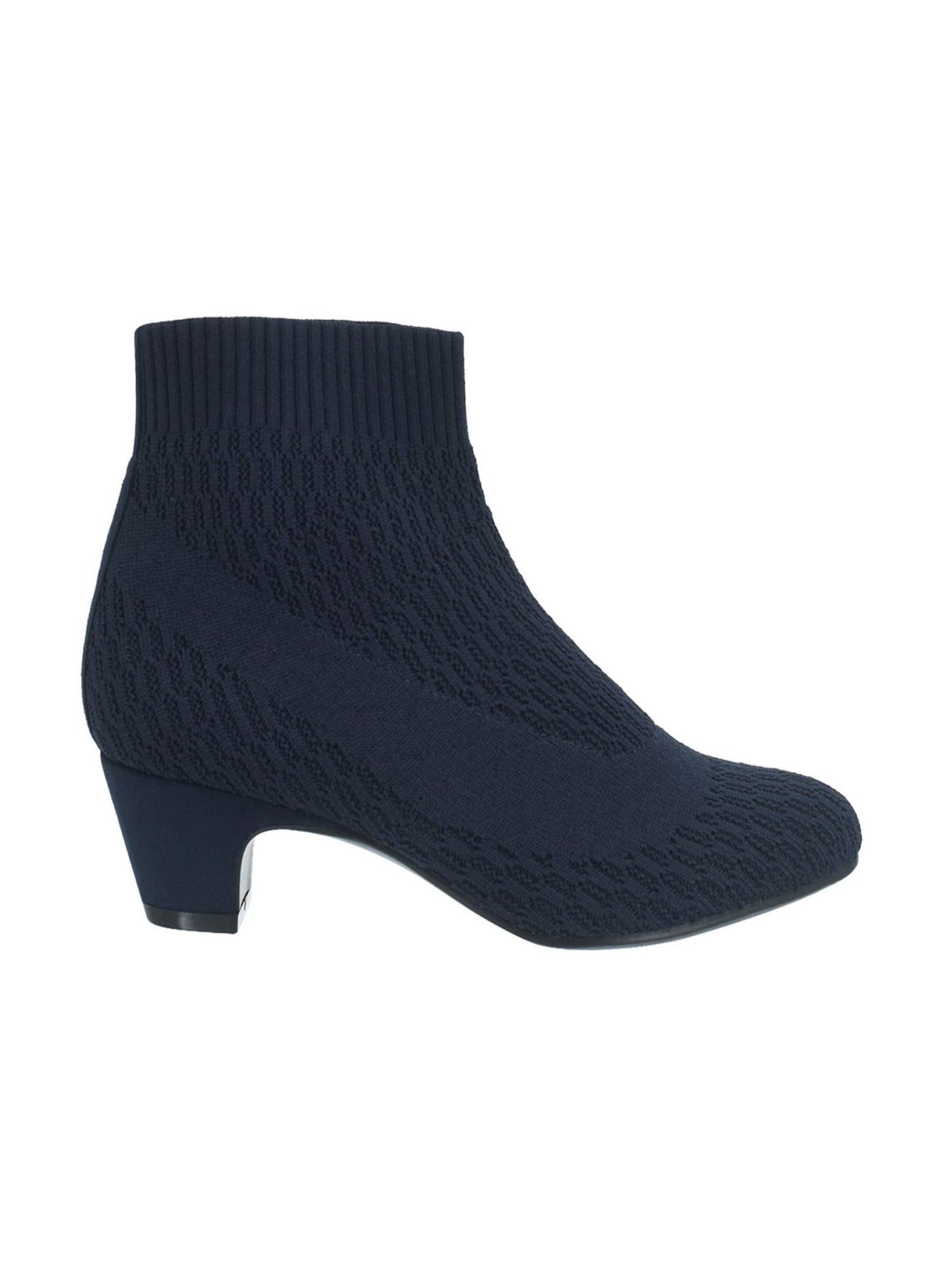 IMPO Womens Navy Knit Cushioned Gewel Almond Toe Booties 8 M