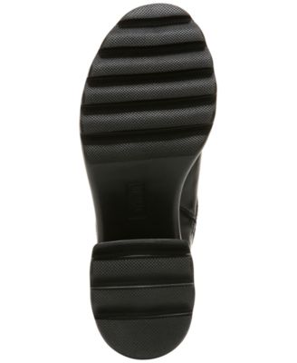 BAR III Womens Black 1-1/2" Platform Peliican Round Toe Block Heel Lace-Up Boots Shoes M