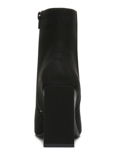 BAR III Womens Black Comfort Asya Pointed Toe Sculpted Heel Zip-Up Heeled Boots 7 M