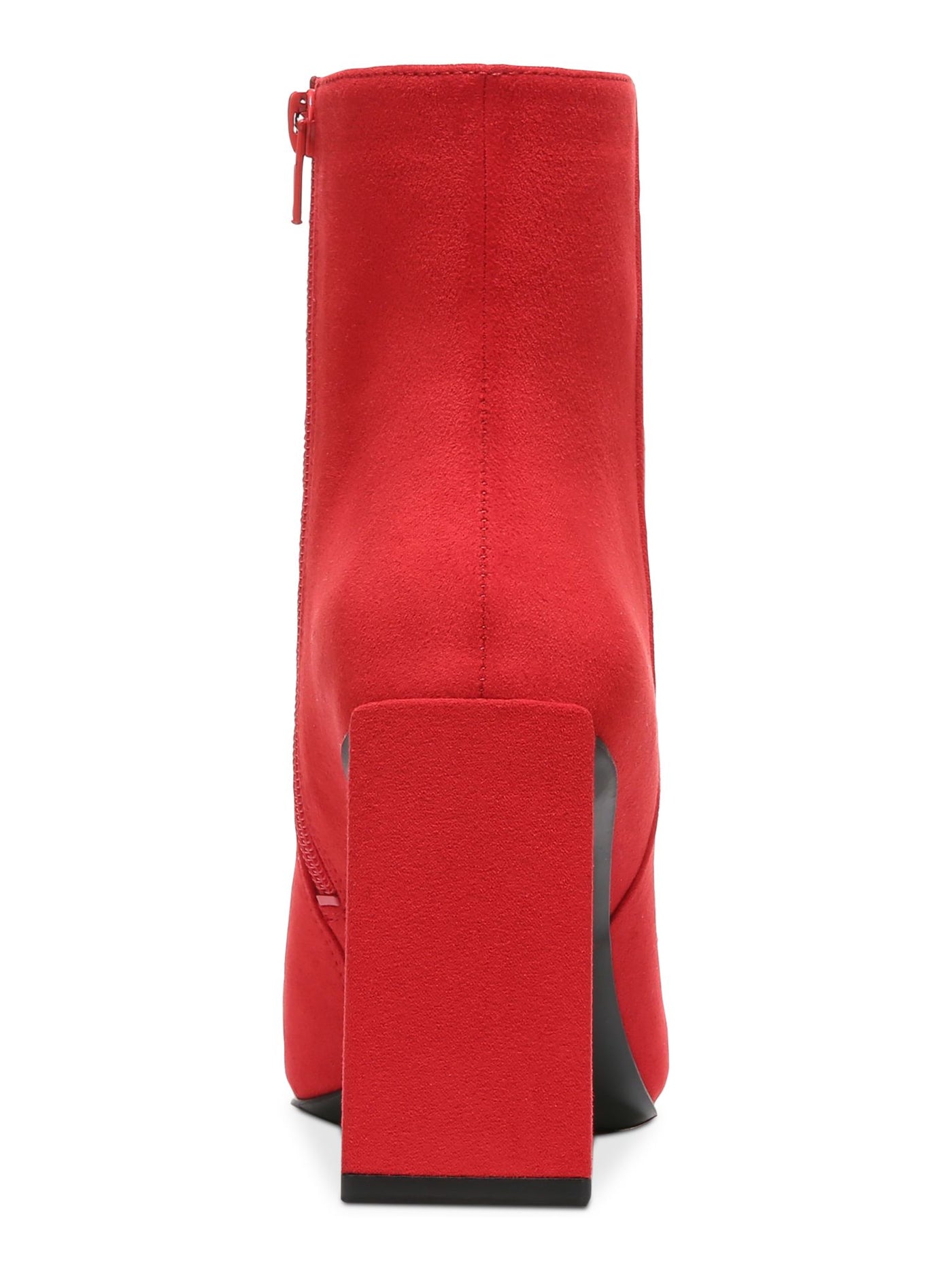 BAR III Womens Red Comfort Asya Pointed Toe Sculpted Heel Zip-Up Dress Boots 6.5 M