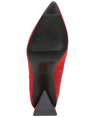 BAR III Womens Red Comfort Asya Pointed Toe Sculpted Heel Zip-Up Dress Heeled Boots M