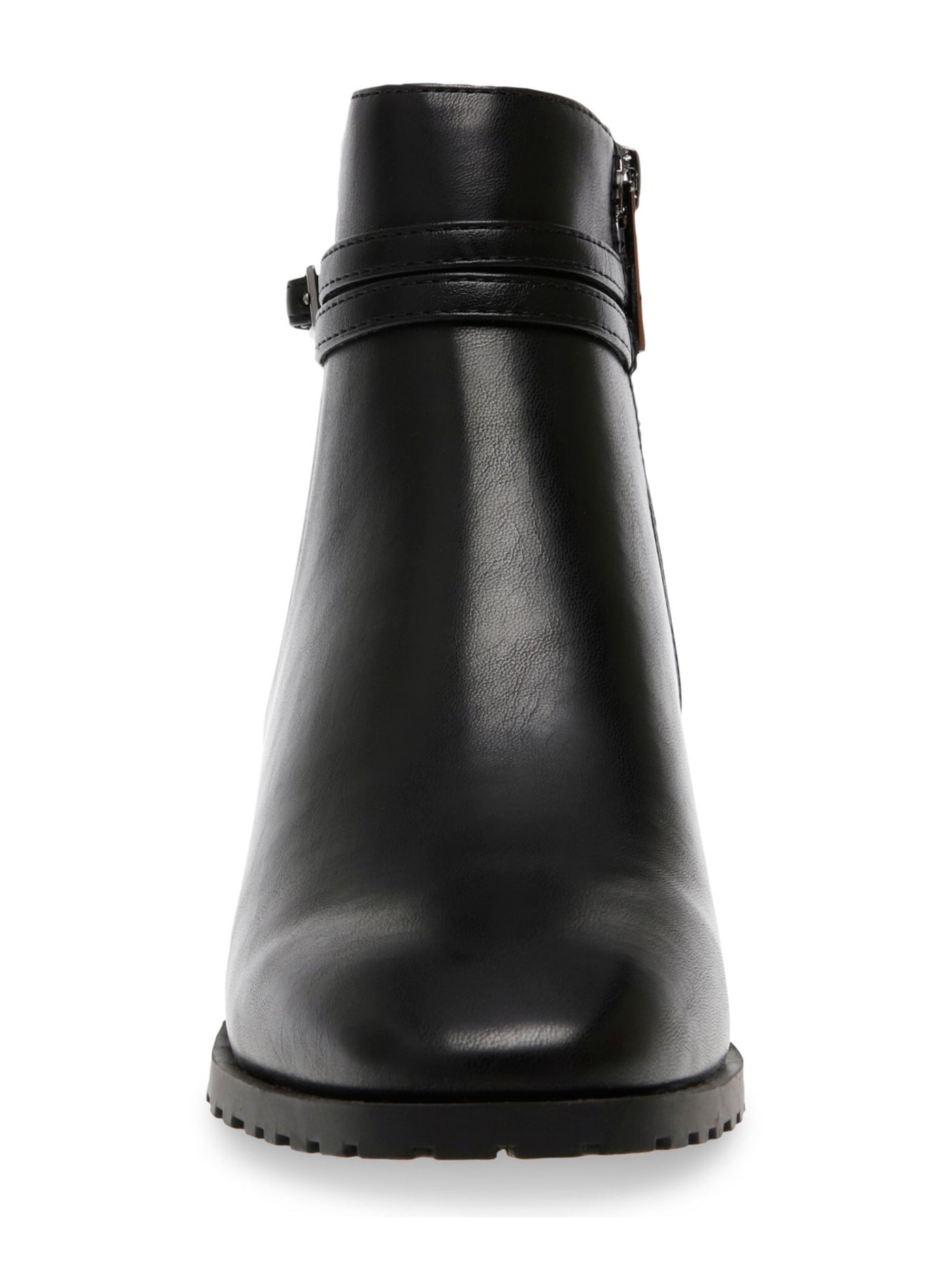 ANNE KLEIN Womens Black Cushioned Cassie Almond Toe Block Heel Buckle Boots Shoes 10 M