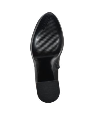 GUESS Womens Black 2" Platform Crafty Round Toe Block Heel Zip-Up Booties M
