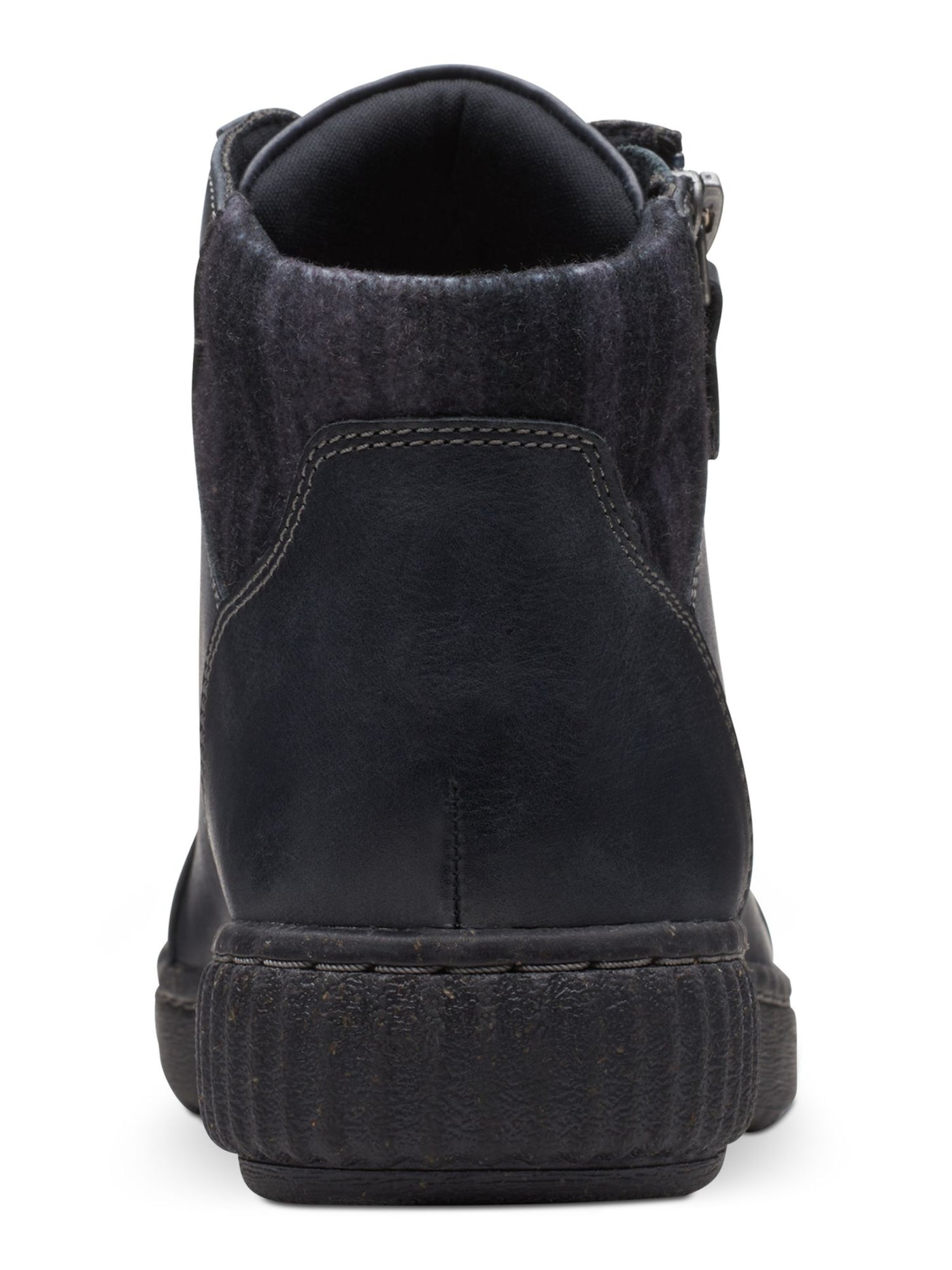 COLLECTION BY CLARKS Womens Black Lace-Up Cushioned Caroline Round Toe Wedge Zip-Up Booties 7.5 M