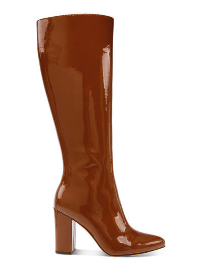 WILD PAIR Womens Brown Padded Goring Daytonaa Pointed Toe Block Heel Zip-Up Heeled Boots 6 M