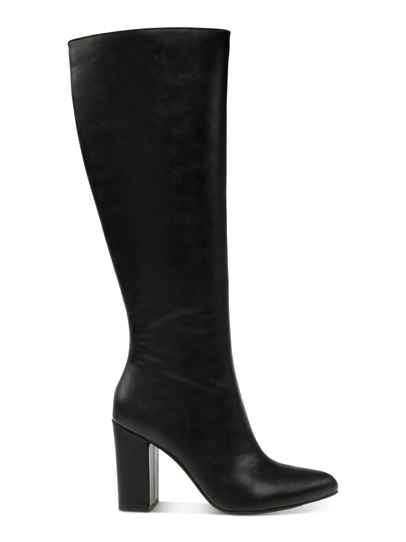 WILD PAIR Womens Black Padded Goring Daytonaa Pointed Toe Block Heel Zip-Up Heeled Boots 9 M