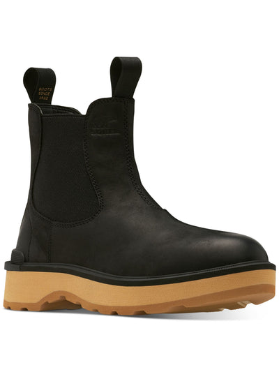 SOREL Womens Black Waterproof Padded Pull-Tabs Goring Lug Sole Hi-line Round Toe Block Heel Chelsea Boot 8