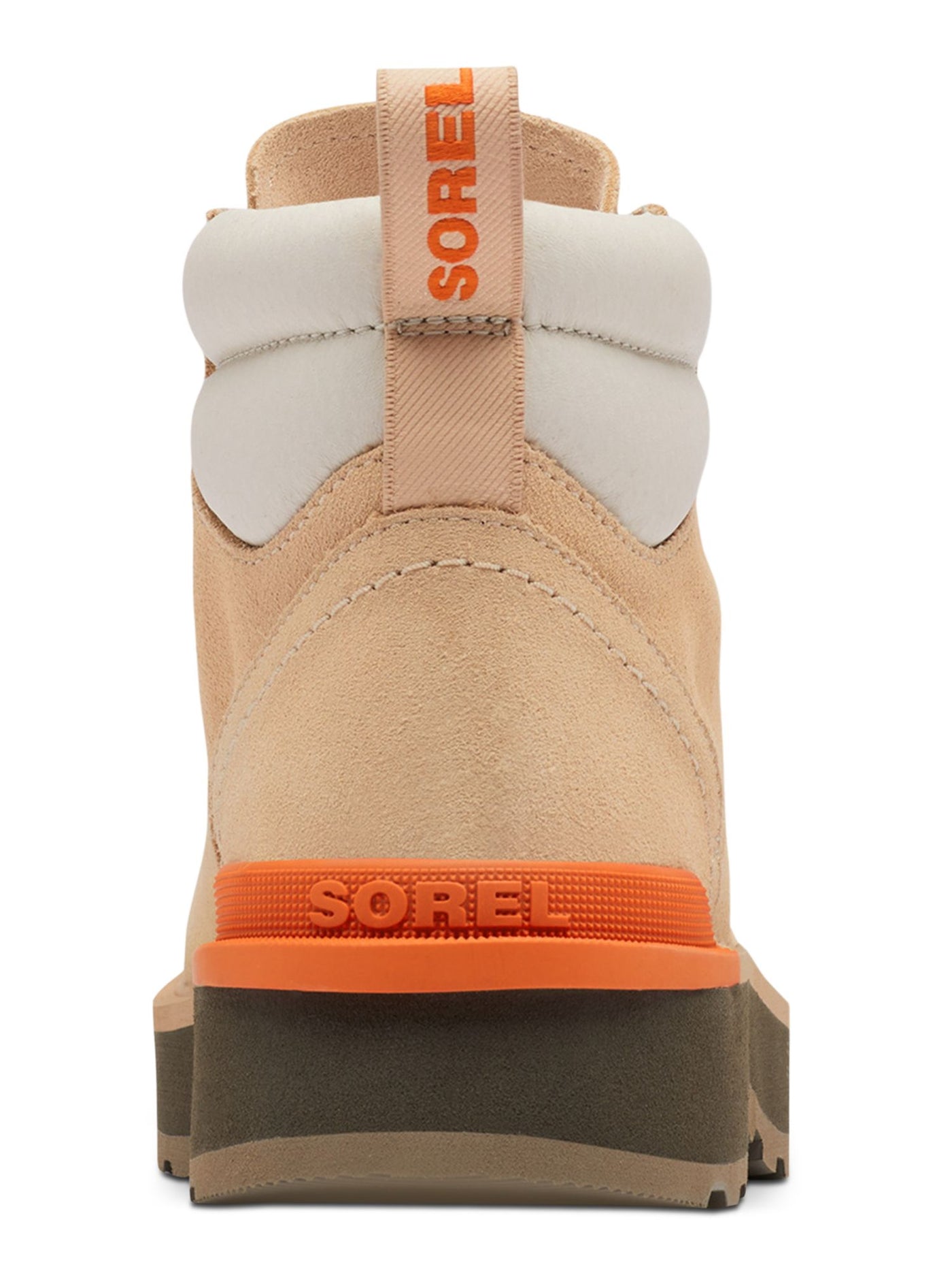 SOREL Womens Beige Cushioned Removable Insole Hi-line Round Toe Block Heel Lace-Up Leather Hiking Boots 6