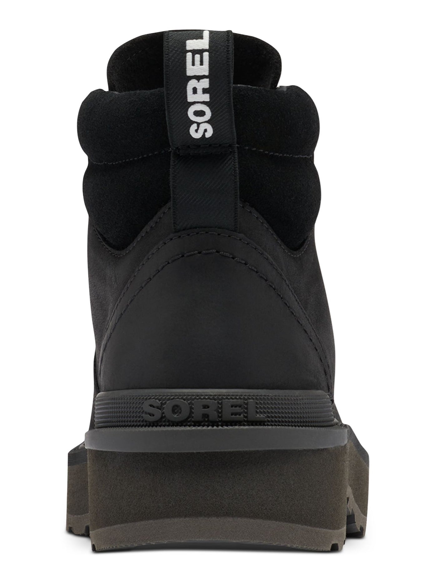 SOREL Womens Black Cushioned Removable Insole Hi-line Round Toe Block Heel Lace-Up Leather Hiking Boots 7.5