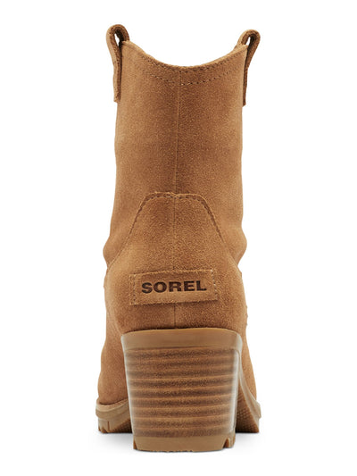 SOREL Womens Brown Pull Tabs At Sides Padded Cate Round Toe Leather Western Boot 7