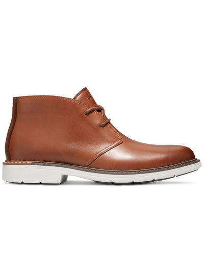 COLE HAAN GRANDSERIES Mens Brown Cushioned Lightweight Go-to Round Toe Block Heel Lace-Up Leather Chukka Boots 8 M