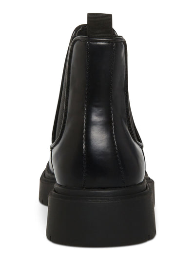 MADDEN Mens Black Goring Comfort Aillem Round Toe Wedge Boots Shoes 11