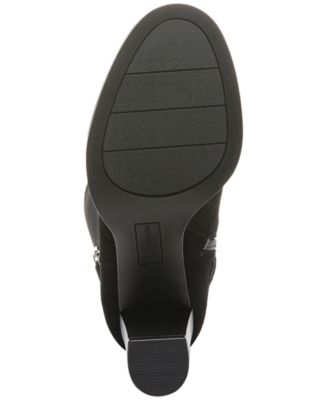 GIANI BERNINI Womens Black Goring Button Accent Lennoxx Round Toe Block Heel Zip-Up Leather Dress Heeled Boots M