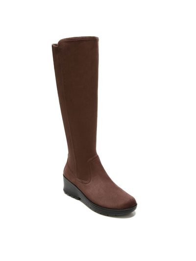 BZEES Womens Brown Brandy Round Toe Block Heel Zip-Up Boots Shoes 8 M