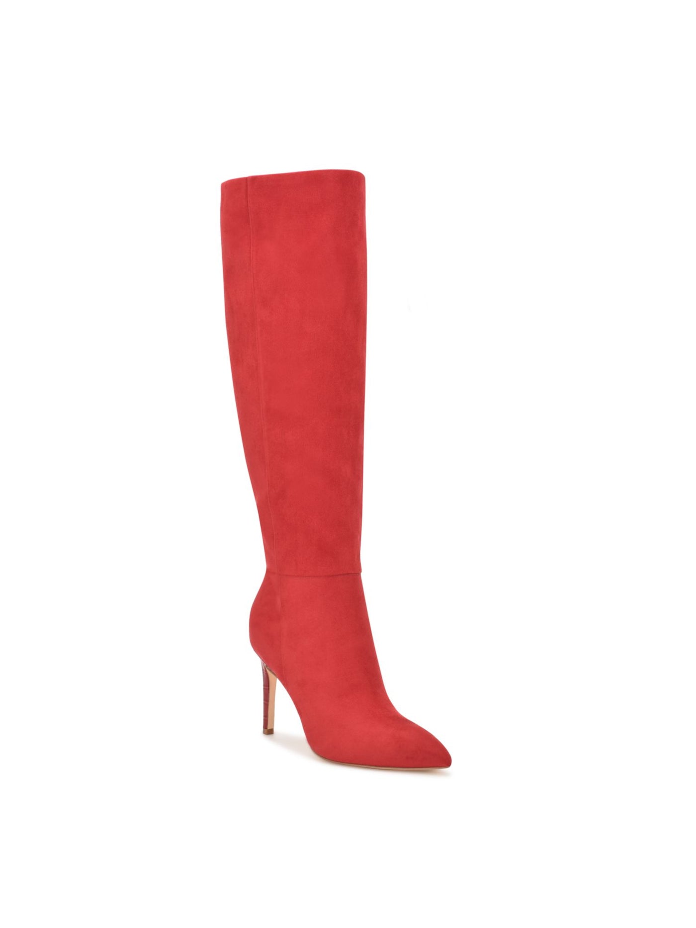 NINE WEST Womens Red Padded Richy Pointy Toe Stiletto Zip-Up Dress Boots 6 M