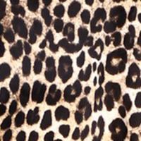 MICHAEL MICHAEL KORS Womens Beige Animal Print Long Sleeve Asymmetrical Neckline Evening Top