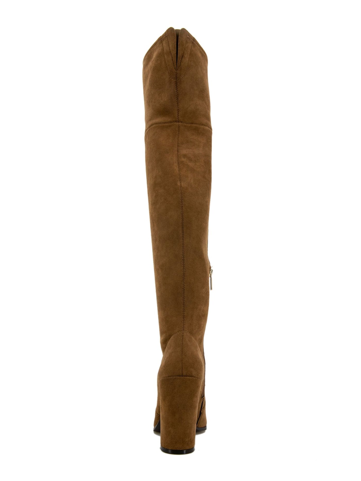 KENNETH COLE NEW YORK Womens Brown Inside Half Zip Justin Round Toe Block Heel Dress Boots 9.5 M