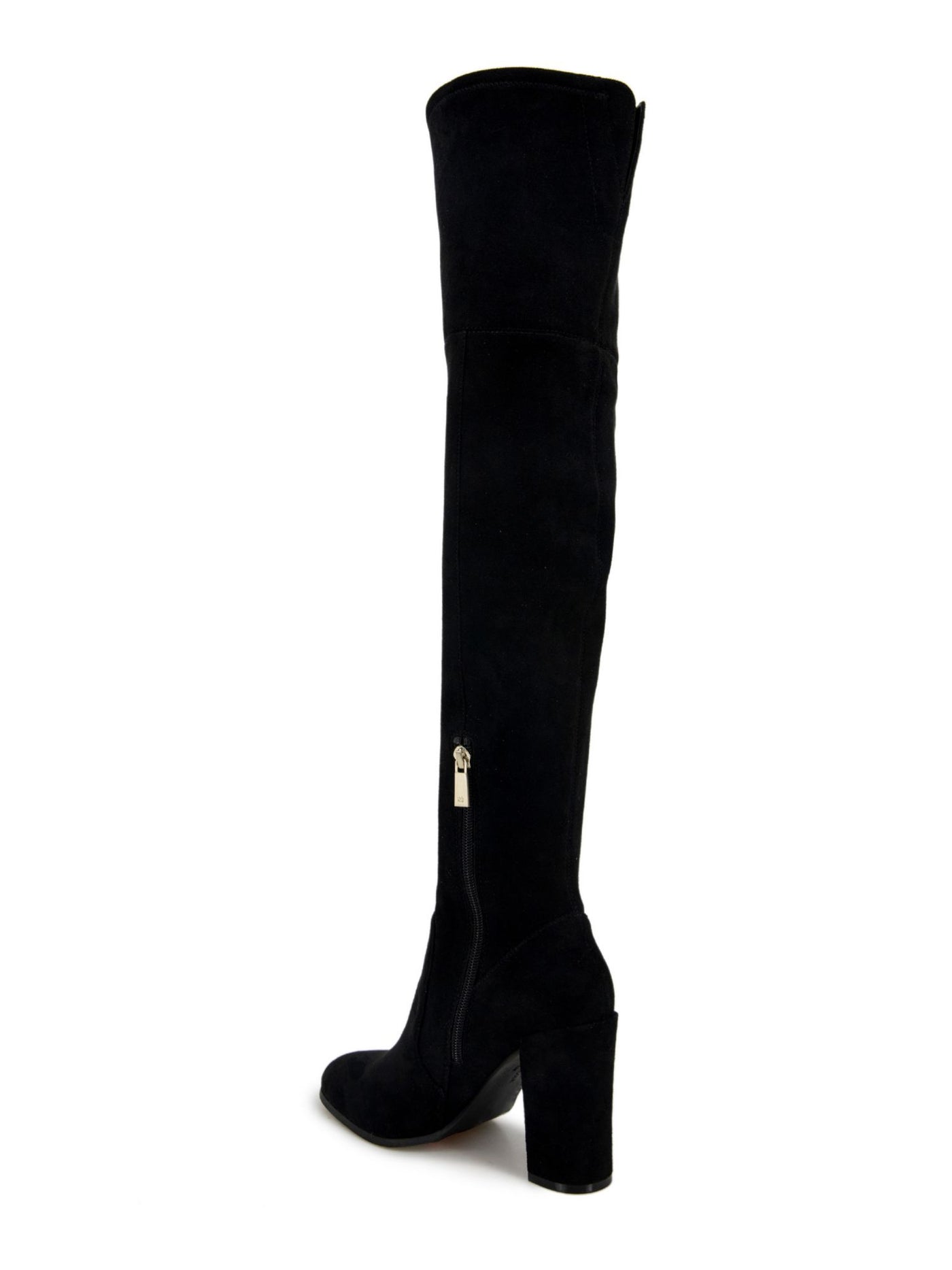KENNETH COLE NEW YORK Womens Black Inside Half Zip Justin Round Toe Block Heel Dress Boots 9.5 M
