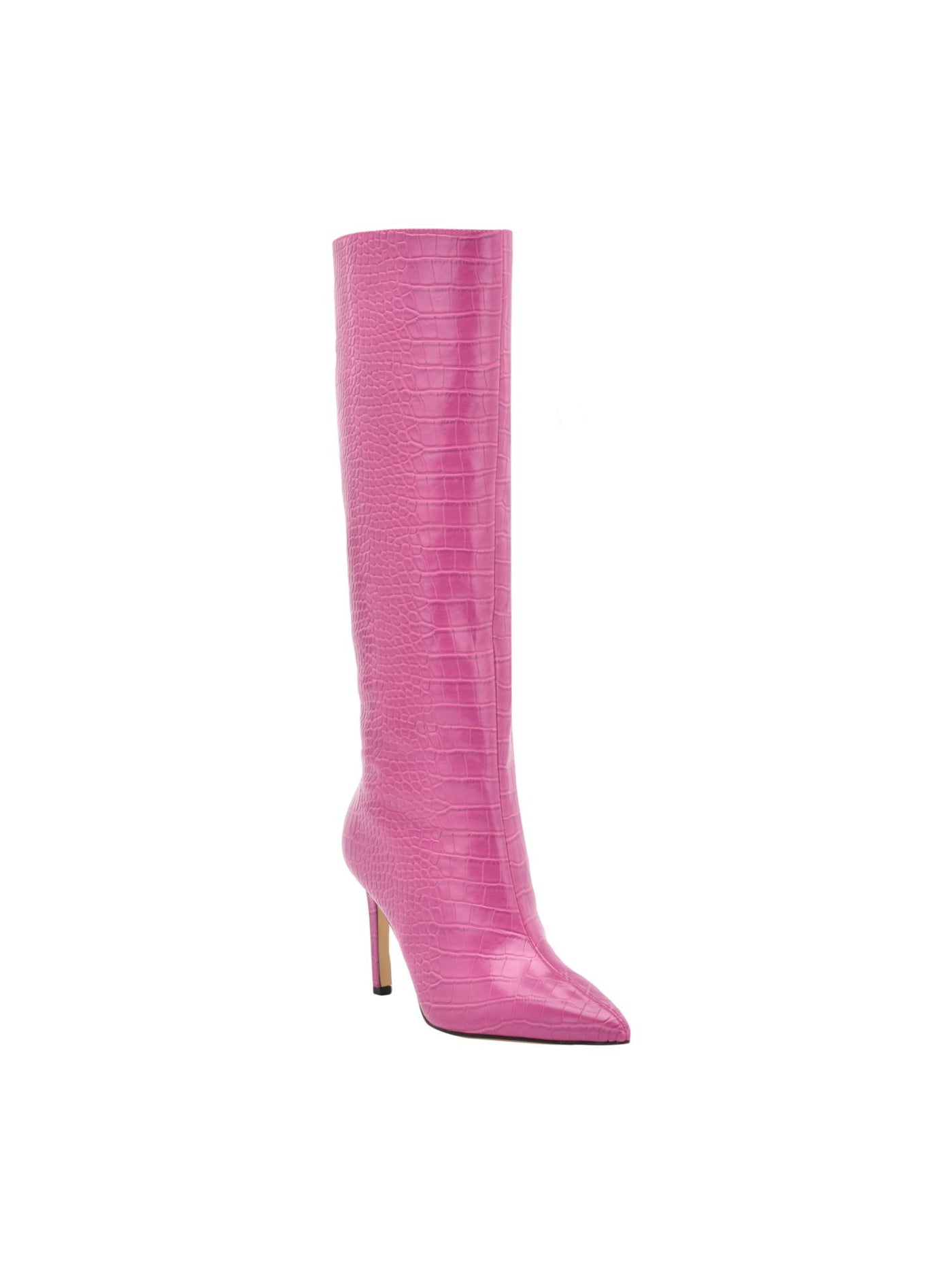 GUESS Womens Pink Animal Print Padded Dayton Pointy Toe Stiletto Dress Boots 9 M