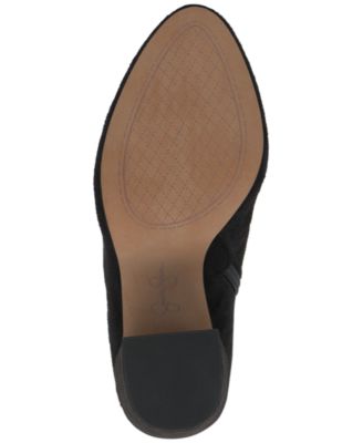 JESSICA SIMPSON Womens Black Padded Benni Round Toe Block Heel Zip-Up Dress Heeled Boots M